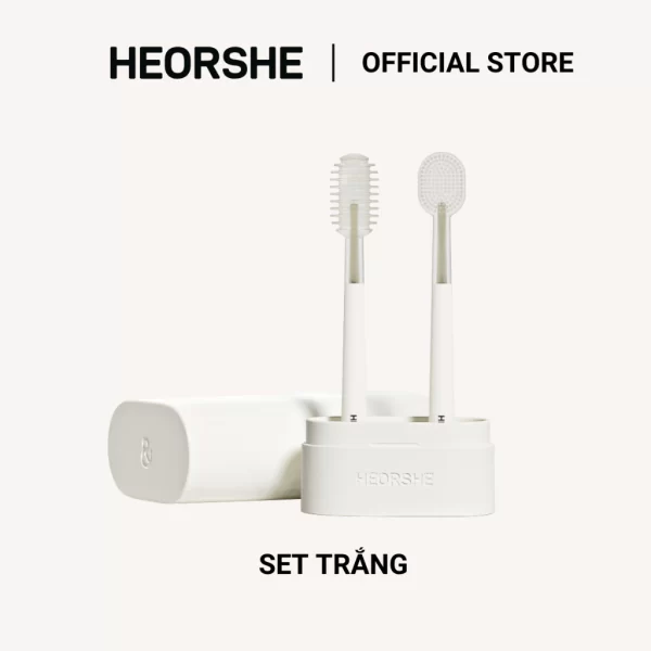 Bộ bàn chải vệ sinh răng miệng cho bé 0-18 tháng HEORSHE - Hình ảnh 8