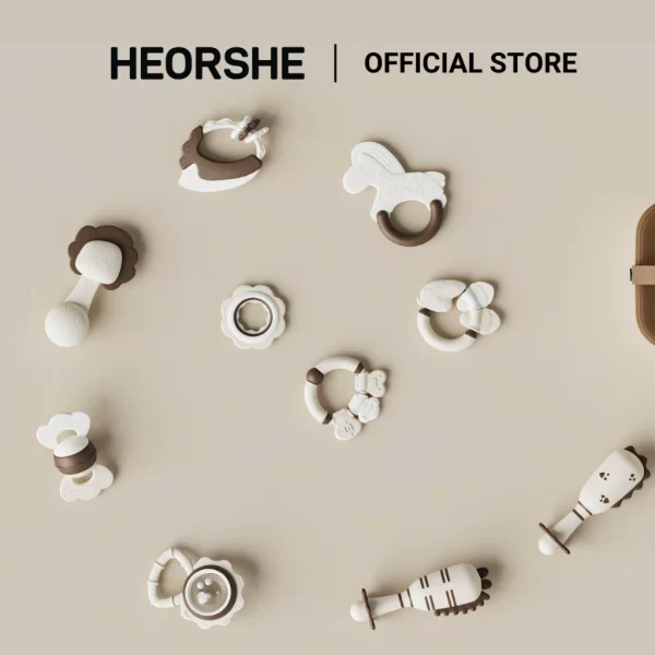 Bộ xúc xắc gặm nướu HEORSHE cho bé từ 0m+ HEORSHEVN - Hình ảnh 4
