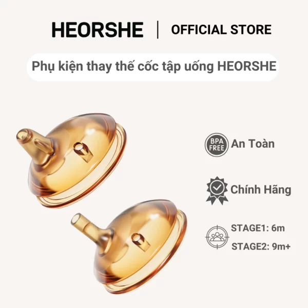 Phụ kiện thay thế cốc tập uống HEORSHE, núm hút thay thế chính hãng HEORSHE