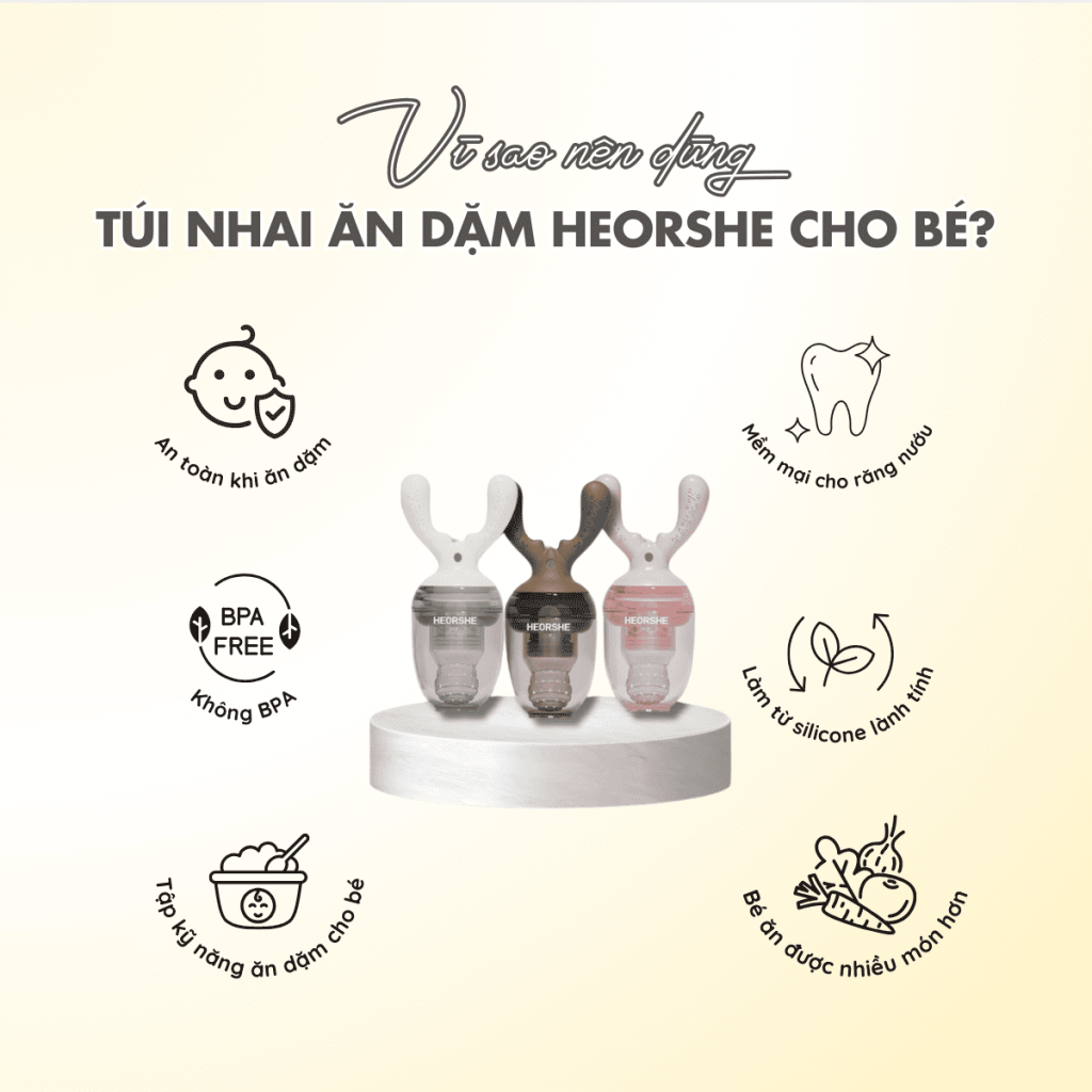 túi nhai ăn dặm heorshe